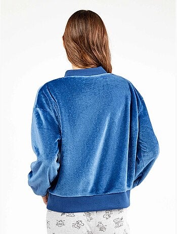 Giacca bomber in tessuto peluche