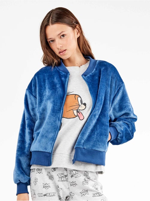 Giacca bomber in tessuto peluche - Kiabi