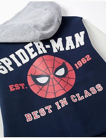 Giacca bomber spazzolata con cappuccio spider-man