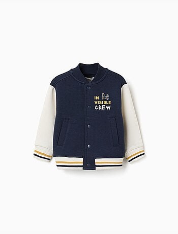 Giacca bomber spazzolata con stampa