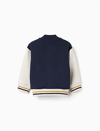 Giacca bomber spazzolata con stampa
