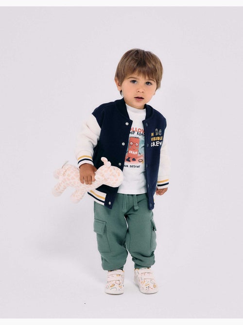 Giacca bomber spazzolata con stampa - Kiabi