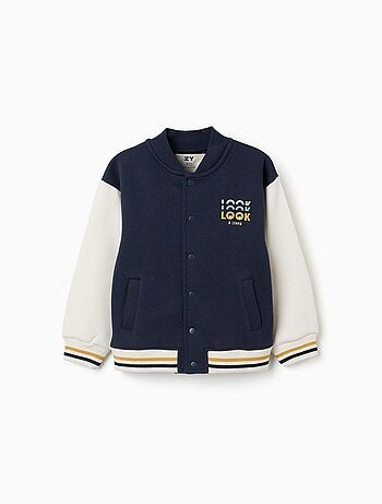 Giacca bomber spazzolata con stampa
