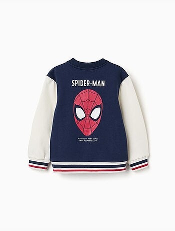 Giacca bomber spazzolata con stampe spider-man