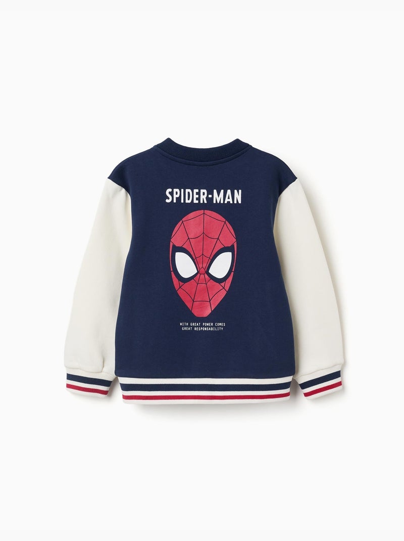 Giacca bomber spazzolata con stampe spider-man Blu scuro - Kiabi