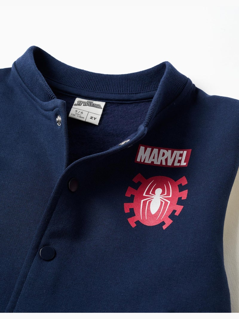 Giacca bomber spazzolata con stampe spider-man Blu scuro - Kiabi