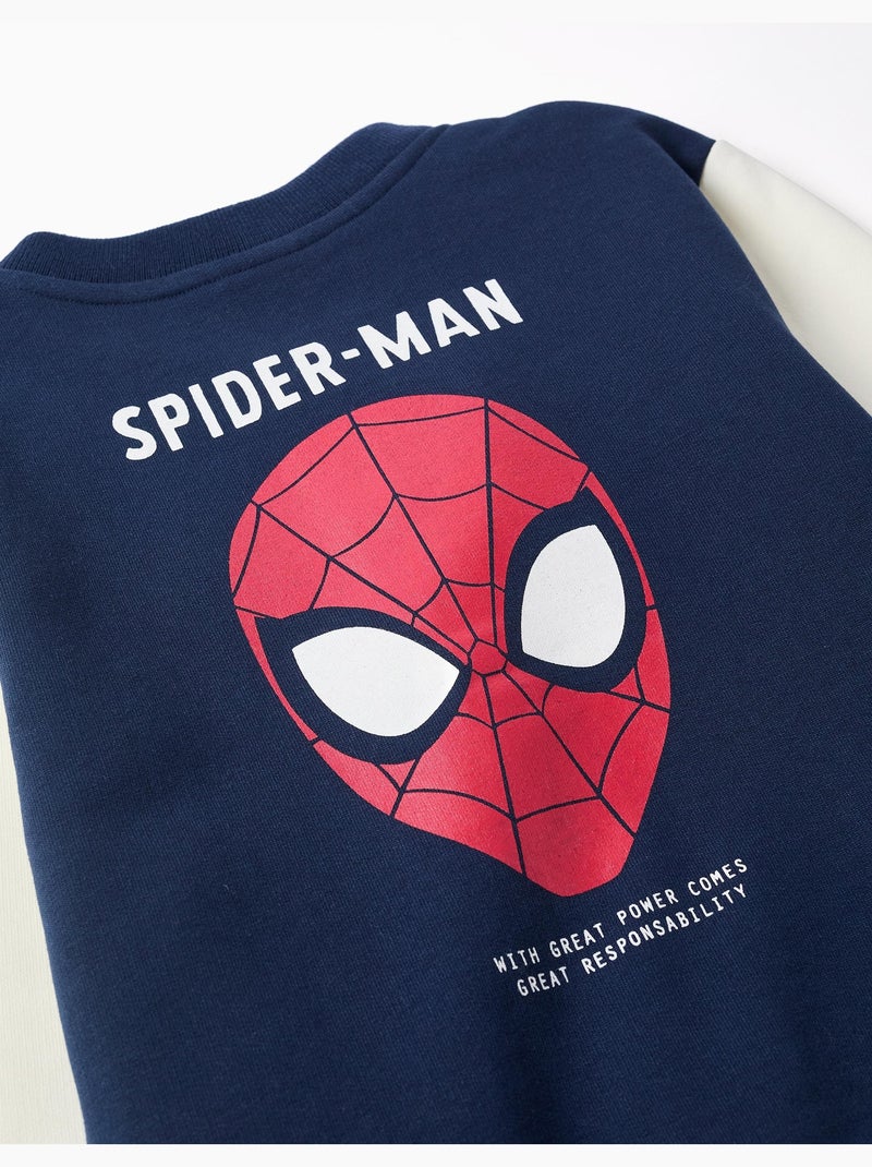 Giacca bomber spazzolata con stampe spider-man Blu scuro - Kiabi