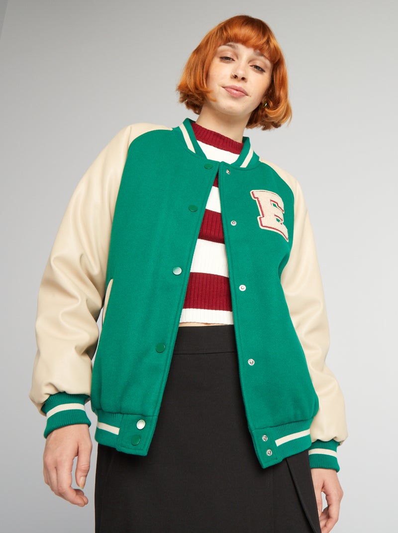Giacca In Jeans Corta Stile College Per Donna, Cotone Morbido, Bottoni, Look Casual