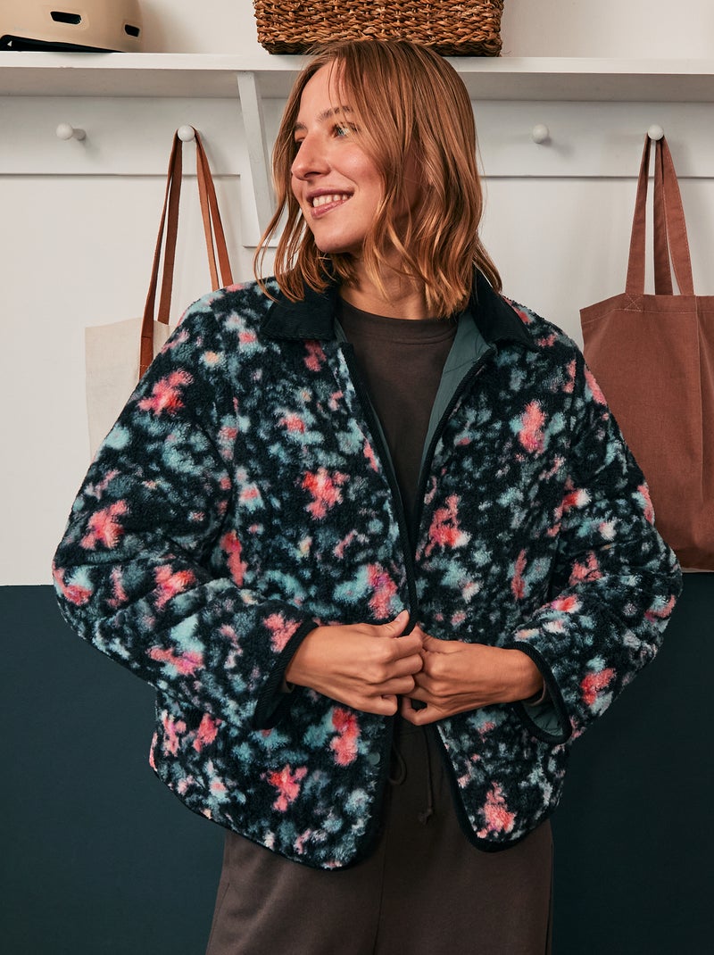 Giacca calda reversibile Kaki - Kiabi