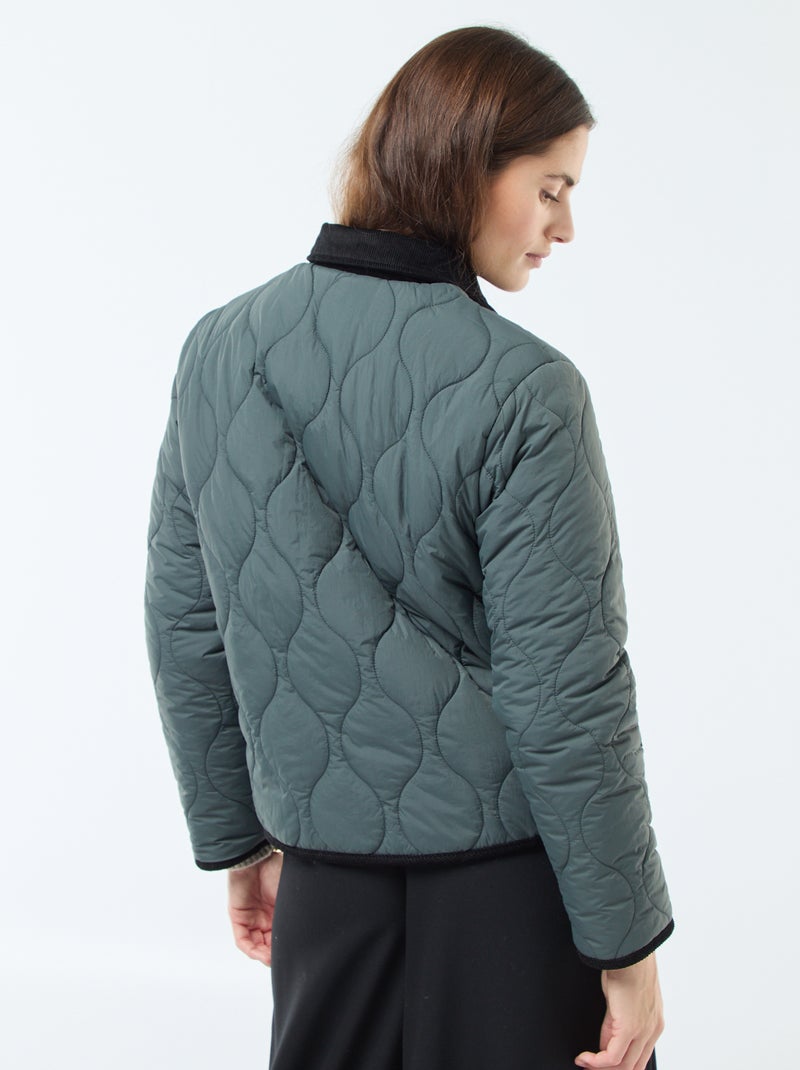 Giacca calda reversibile Kaki - Kiabi