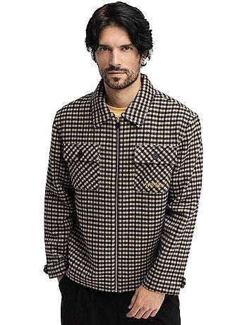 Giacca camicia in lana da uomo uomo taos transformation