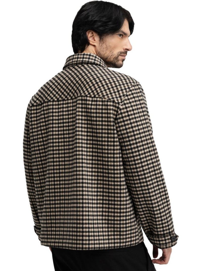 Giacca camicia in lana da uomo uomo taos transformation Multicolore - Kiabi