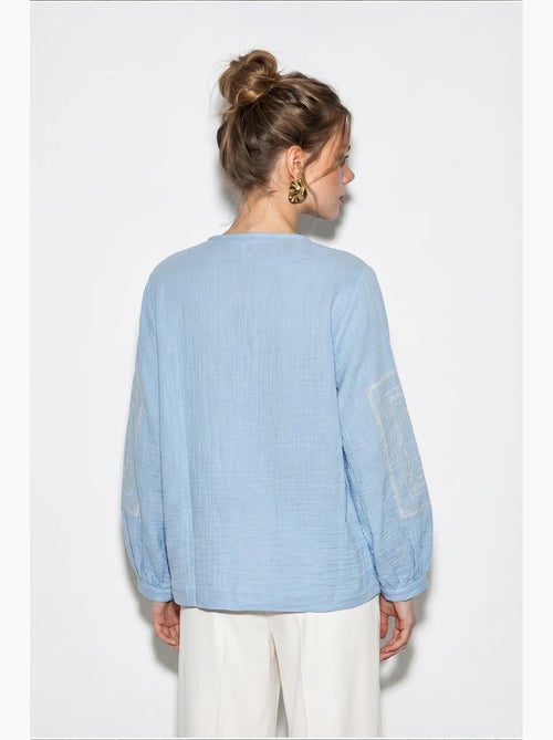 Giacca casual ricamata con girocollo lucci - Kiabi Giacca casual ricamata con girocollo lucci - Kiabi
