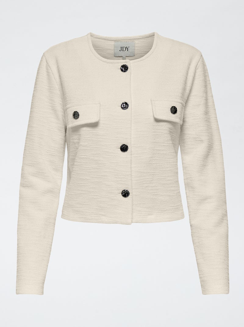 Giacca con apertura abbottonata e tasche sul petto Beige - Kiabi