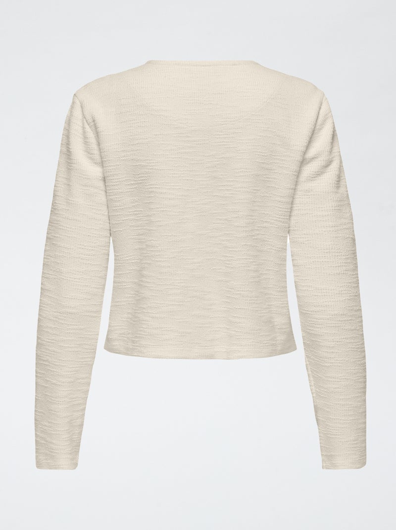 Giacca con apertura abbottonata e tasche sul petto Beige - Kiabi