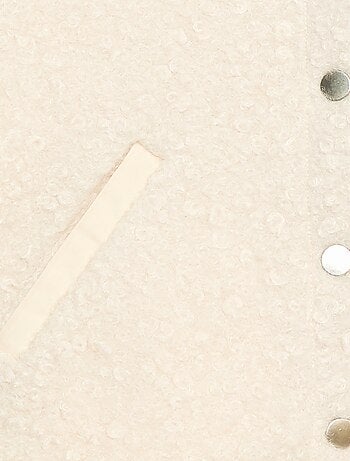 Giacca con bottoni a pressione effetto montone