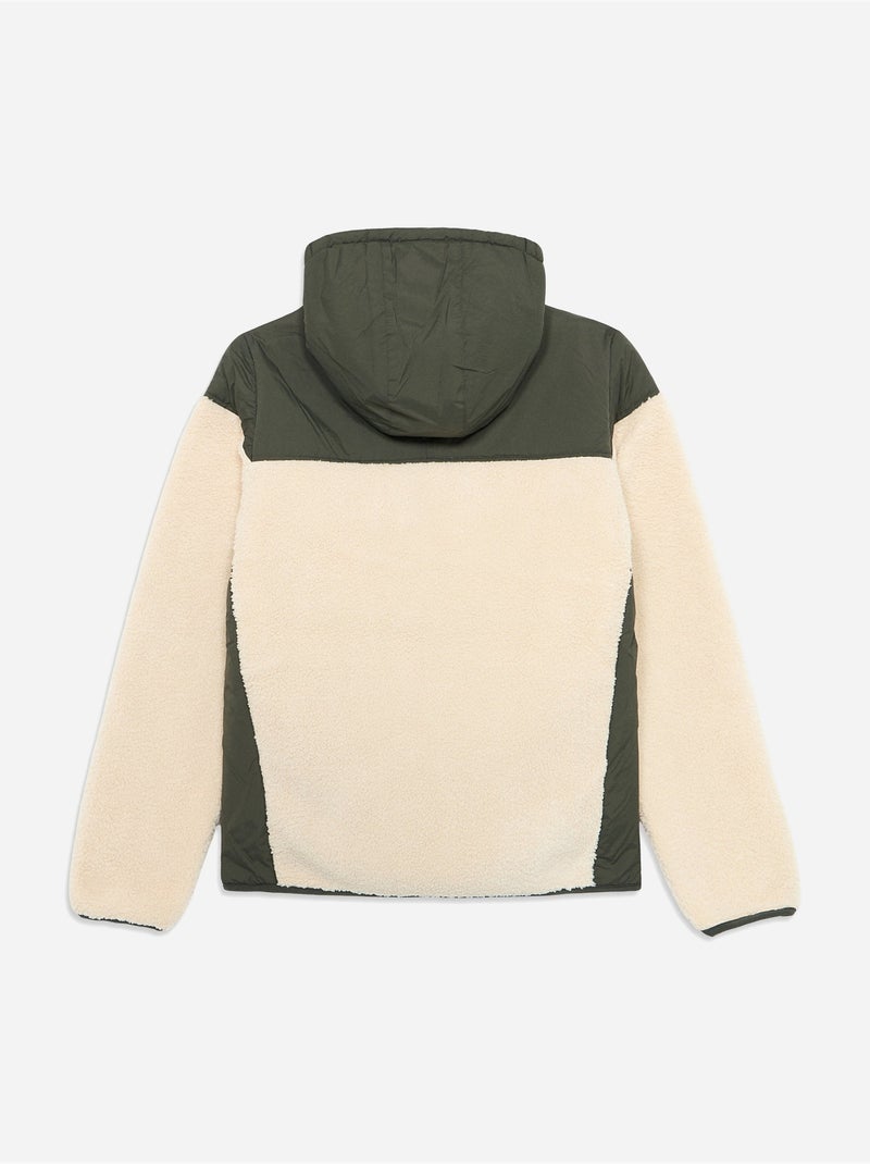 Giacca con cappuccio - k-way Bianco Kaki - Kiabi