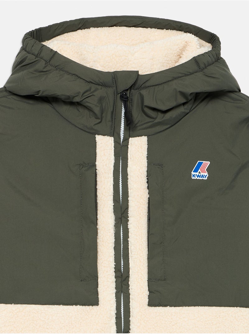 Giacca con cappuccio - k-way Bianco Kaki - Kiabi