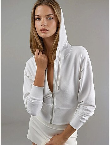 Giacca con cappuccio a maniche lunghe con zip busem