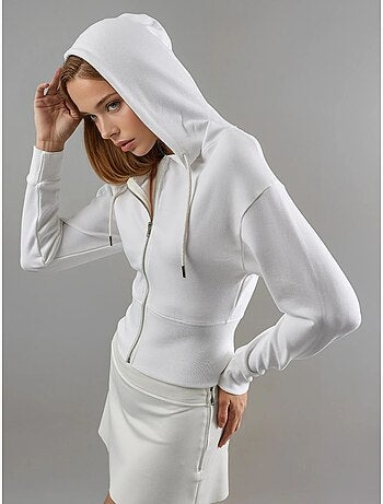Giacca con cappuccio a maniche lunghe con zip busem