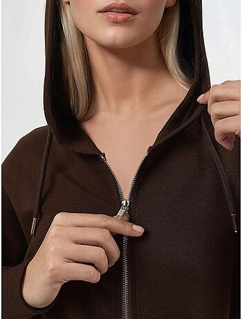 Giacca con cappuccio a maniche lunghe con zip busem