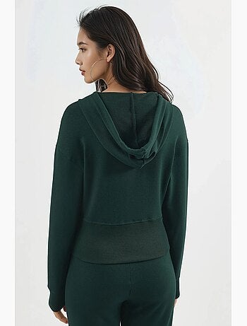 Giacca con cappuccio a maniche lunghe con zip busem