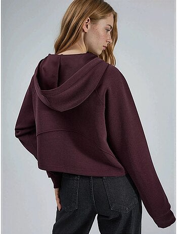 Giacca con cappuccio con zip integrale e tasche busem