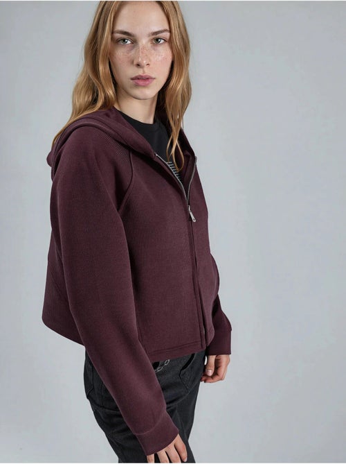 Giacca con cappuccio con zip integrale e tasche busem - Kiabi Giacca con cappuccio con zip integrale e tasche busem - Kiabi