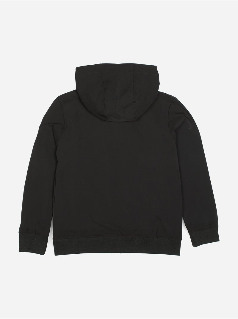 Giacca con cappuccio e cerniera - Helvetica Nero - Kiabi