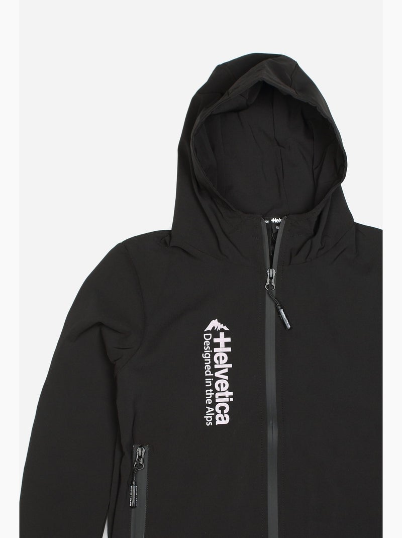 Giacca con cappuccio e cerniera - helvetica Nero - Kiabi