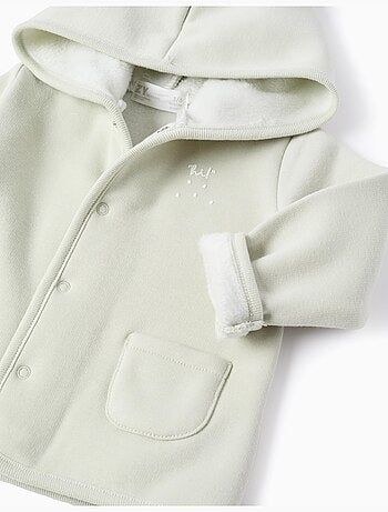 Giacca con cappuccio e fodera in peluche