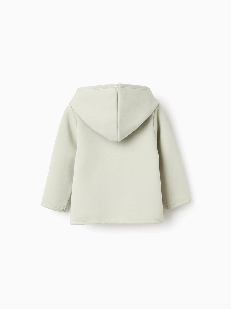 Giacca con cappuccio e fodera in peluche Verde chiaro - Kiabi