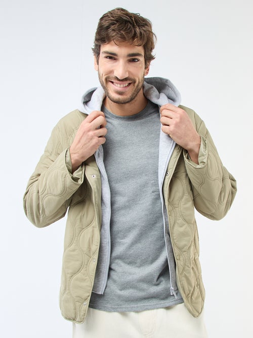 Giacca con cappuccio e pettorina in felpa rimovibile - Kiabi