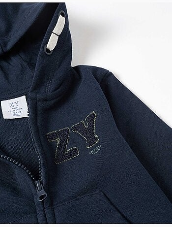 Giacca con cappuccio e ricamo bouclé ZY