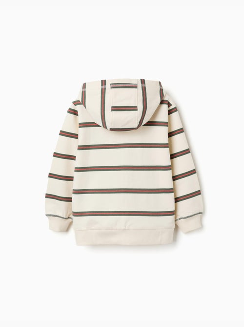 Giacca con cappuccio in cotone a righe - Kiabi