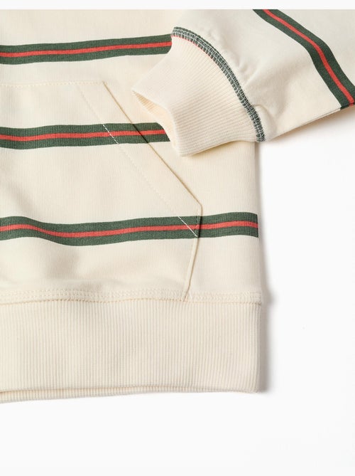 Giacca con cappuccio in cotone a righe - Kiabi