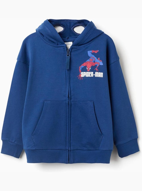 Giacca con cappuccio in cotone con stampe di spider-man - Kiabi