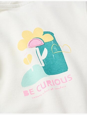 Giacca con cappuccio in cotone con stampe floreali