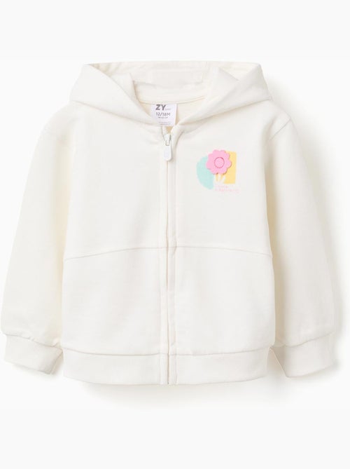 Giacca con cappuccio in cotone con stampe floreali - Kiabi