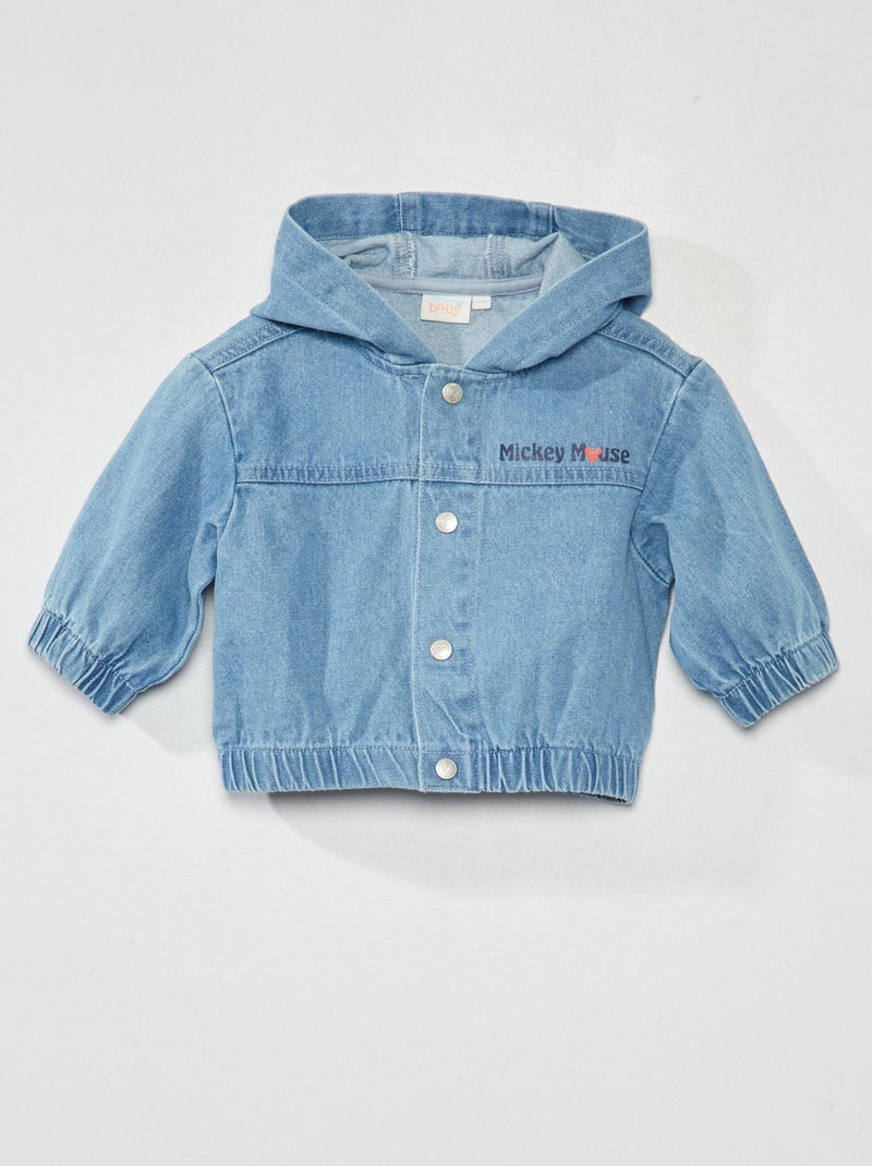 Giacca con cappuccio in denim 'Topolino' BLU - Kiabi
