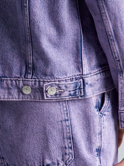 Giacca con cappuccio in jeans effetto délavé - Kiabi