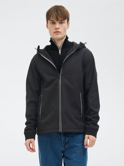 Giacca con cappuccio softshell tinta unita 'JJ Rebel' - Kiabi