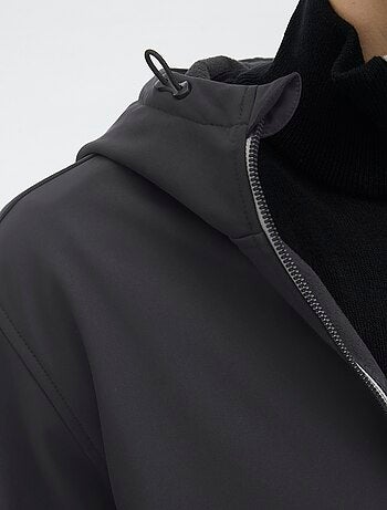 Giacca con cappuccio softshell tinta unita