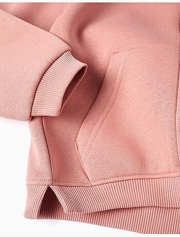 Giacca con cappuccio spazzolato con stampe floreali
