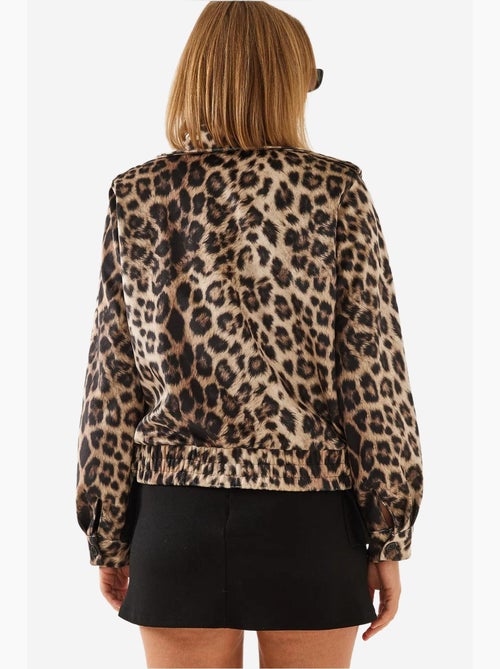 Giacca con cerniera e stampa leopardata lucci - Kiabi Giacca con cerniera e stampa leopardata lucci - Kiabi