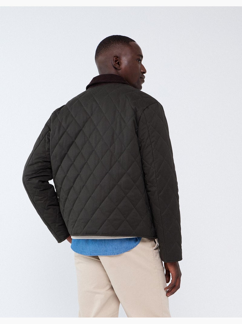 Giacca con colletto in velluto a coste, mo fashion Verde - Kiabi