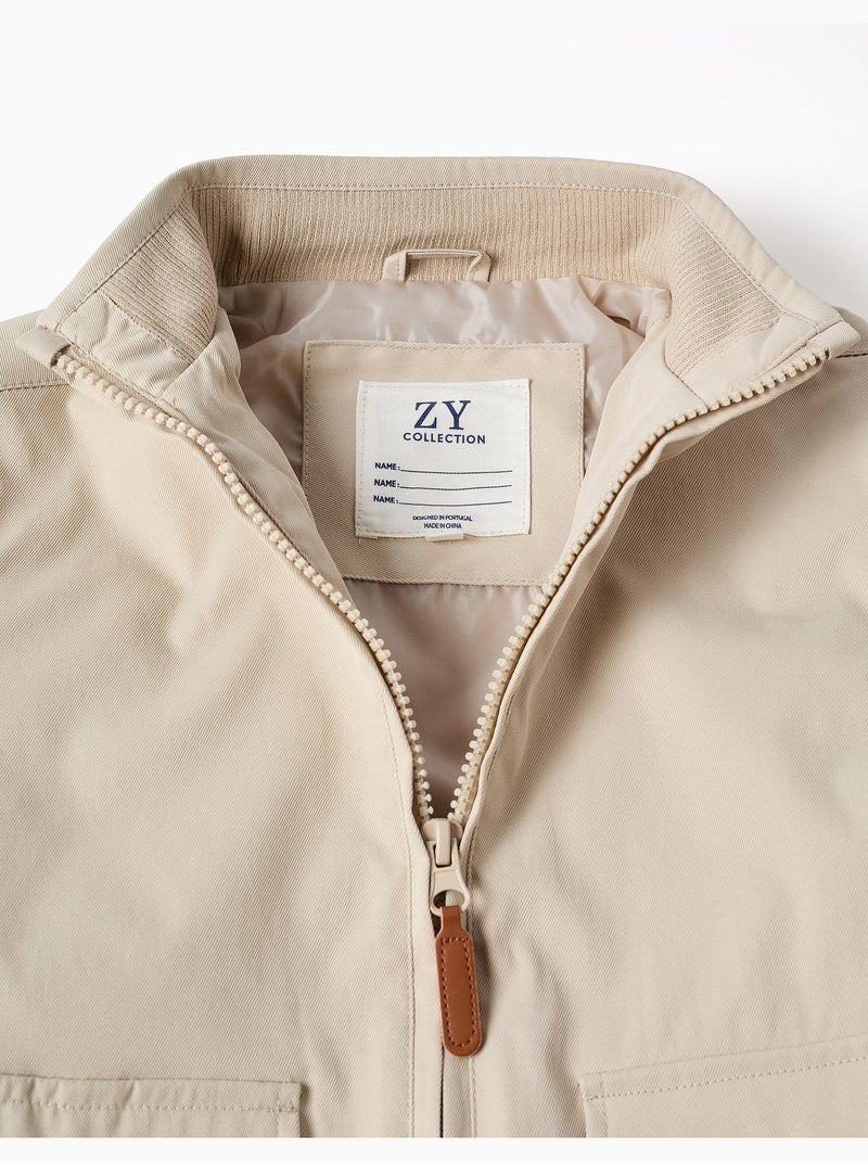 Giacca con fodera e cappuccio rimovibile Beige chiaro - Kiabi