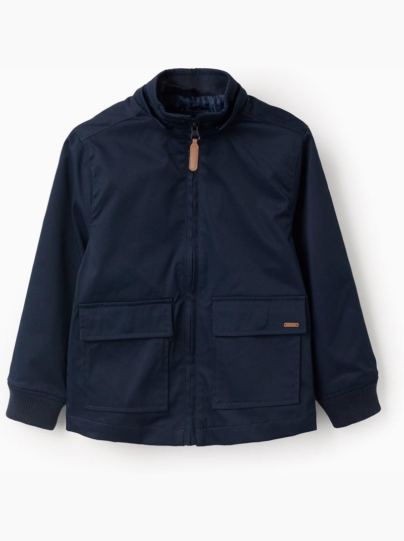 Giacca con fodera e cappuccio rimovibile Blu Blu - Kiabi