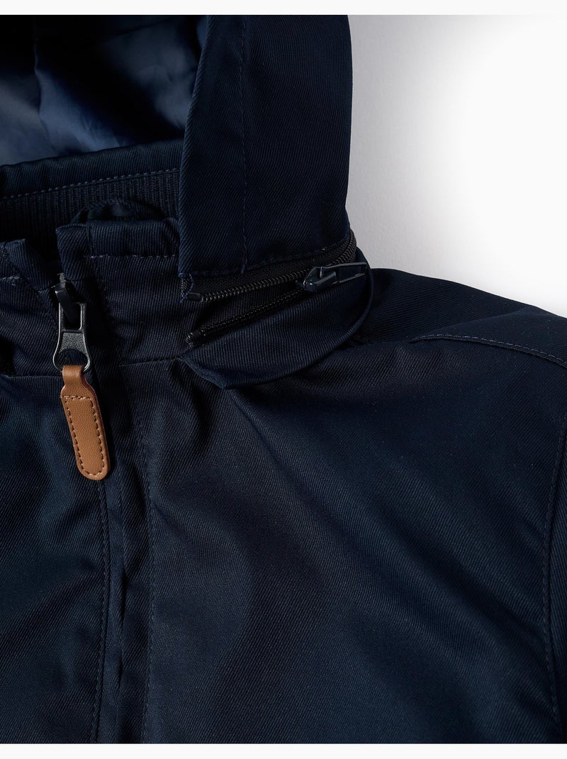 Giacca con fodera e cappuccio rimovibile Blu Blu - Kiabi