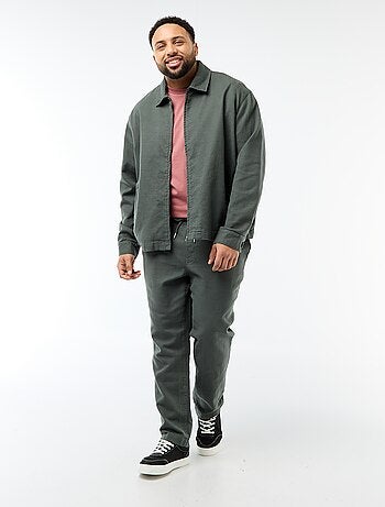 Giacca con zip e colletto a camicia